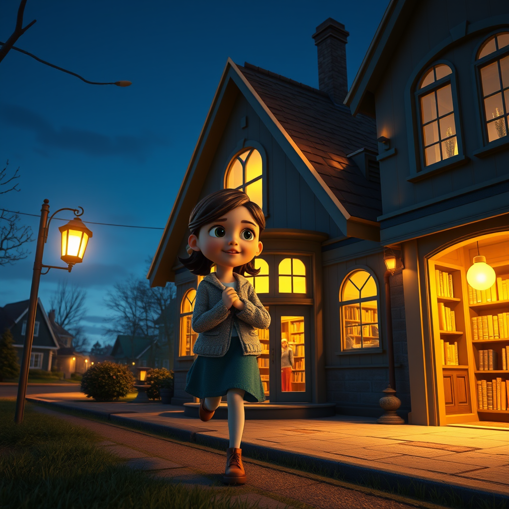 Nachts in der Bücherei